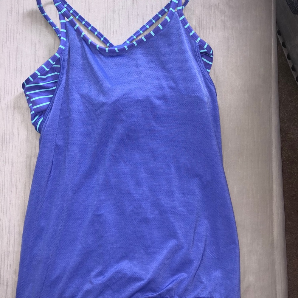 Girls purple athleta tank with built in bra